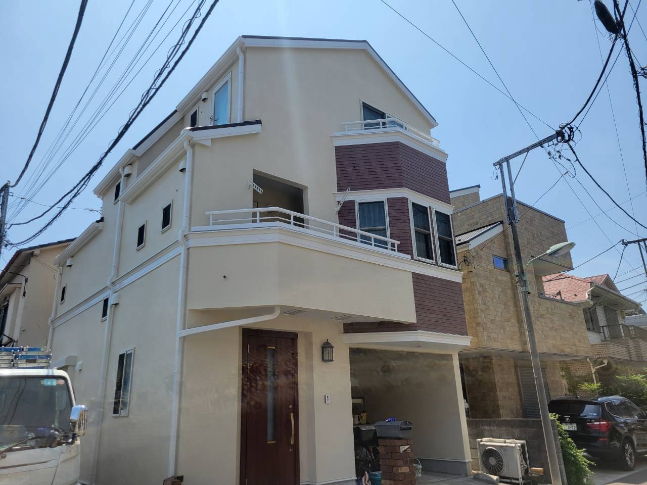 足場工事：解体・清掃が終わった建物